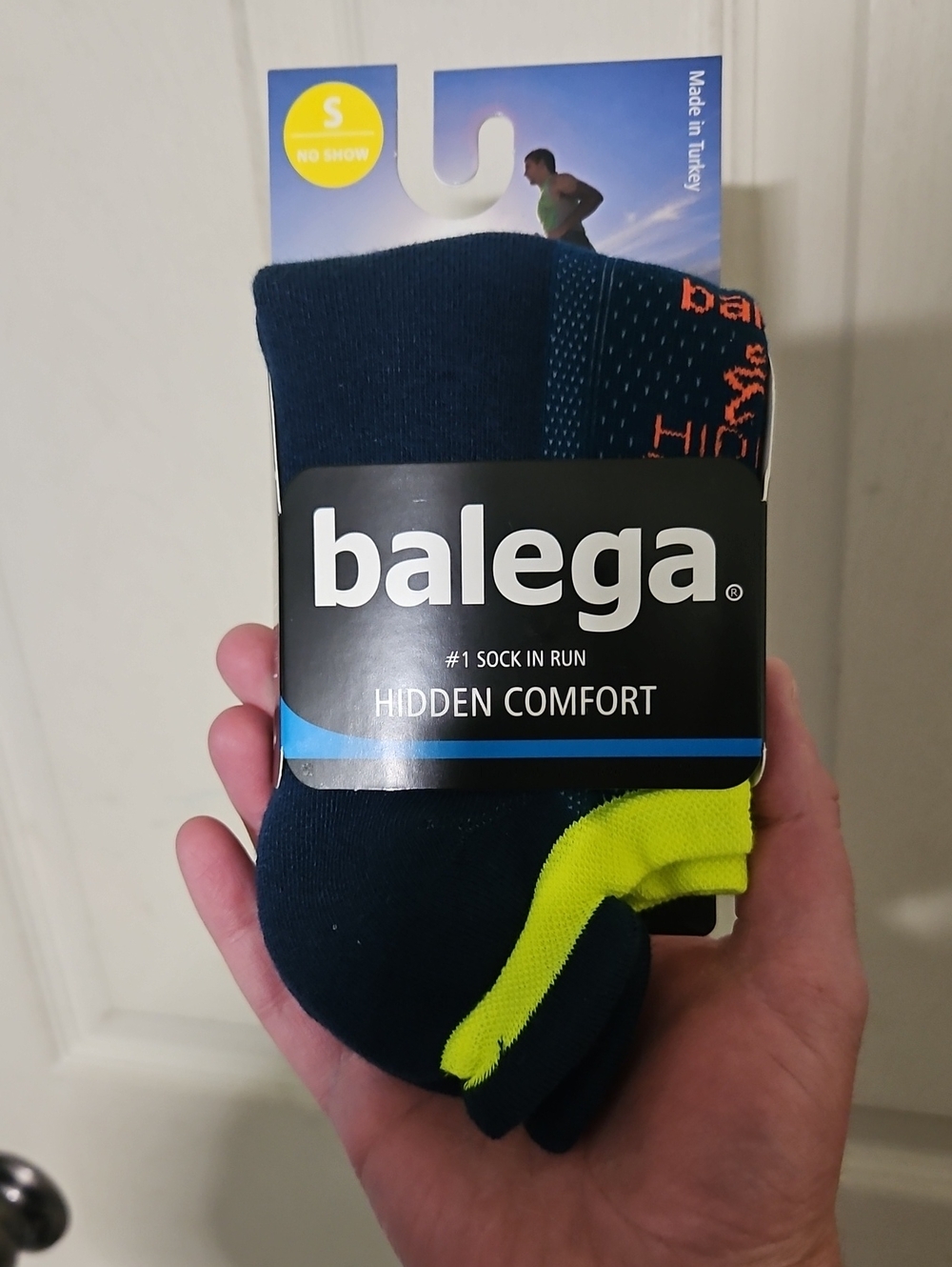 BALEGA UNISEX ADULT HIDDEN COMFORT RUNNING SOCKS: BLUE: NEW WITH TAGS: SIZE S